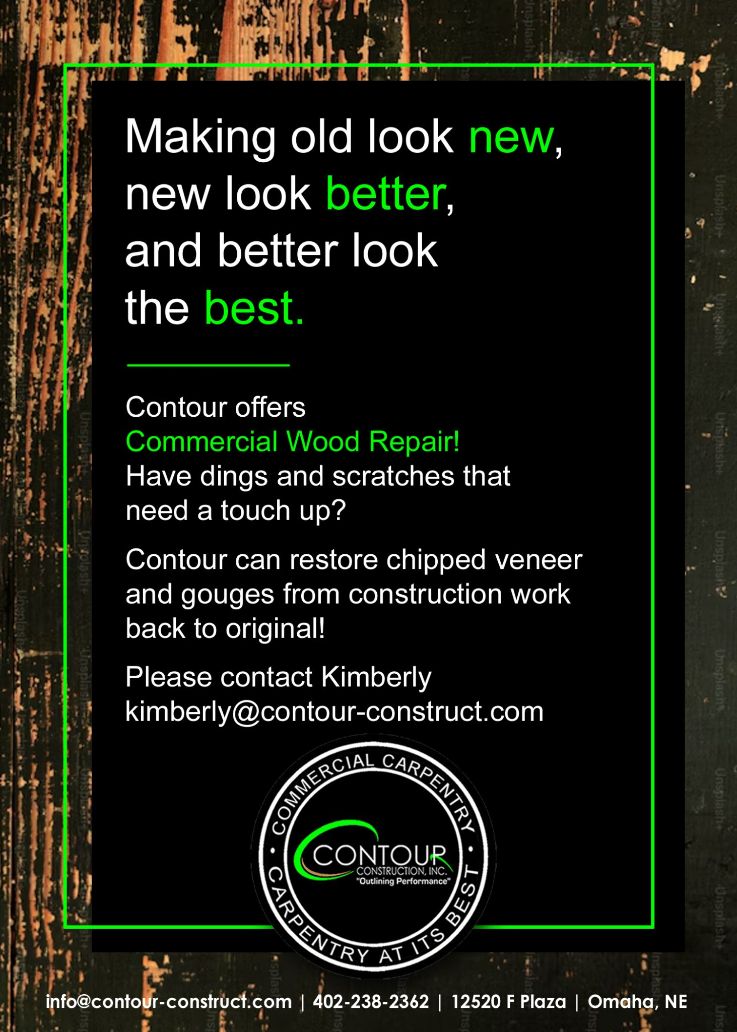 Finish & Trim Carpentry Contour Construction Contractor Omaha
